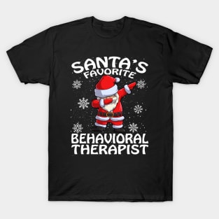 Santas Favorite Behavioral Therapist Christmas T-Shirt